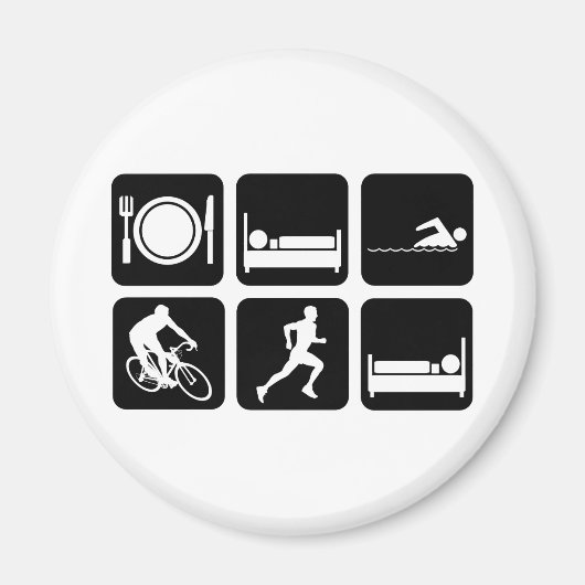 Funny Triathlon Magnet (Vorne)