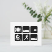 Funny Triathlon Postkarte (Stehend Vorderseite)