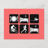 Funny Triathlon Postkarte (Vorderseite)