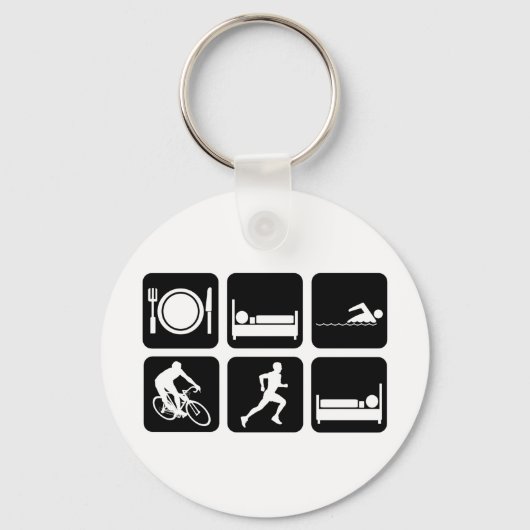 Funny triathlon schlüsselanhänger (Vorderseite)