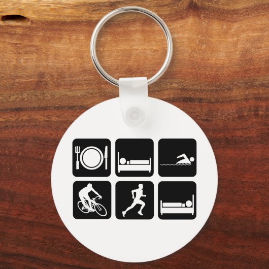 Funny triathlon schlüsselanhänger (Vorderseite)