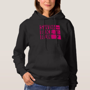Funny Triathlon Swim Bike Lauf Männer Frauen Risto Hoodie