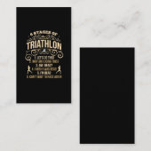 Funny Triathlon Zitat Crazy Triathlete Sportler Visitenkarte (Vorne/Hinten)