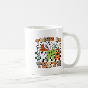 Funny Trick oder Zähne Halloween Zahnarzt oder Kaffeetasse