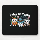 Funny Trick oder Zähne Halloween Zahnarzt oder Mousepad (Vorne)