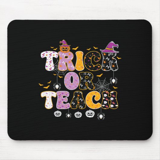 Funny Trick or Teach Halloween Lehrer Mousepad (Vorne)