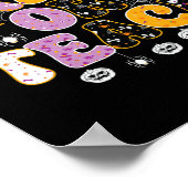 Funny Trick or Teach Halloween Lehrer Poster (Ecke)