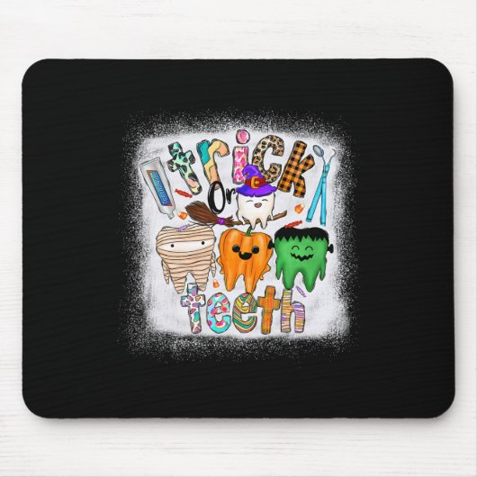 Funny Trick or zeth Dental Istant Dentist Hallowe Mousepad (Vorne)