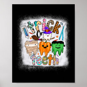 Funny Trick or zeth Dental Istant Dentist Hallowe Poster