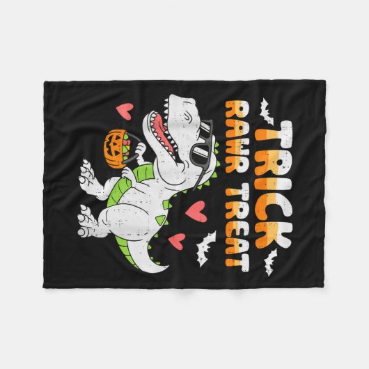 Funny Trick Rawr Leckerei Dinosaur T Rex Halloween Fleecedecke (Vorderseite (Horizontal))