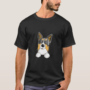Funny Tricolor Border Collie I für Hund T-Shirt