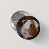 Funny, Tricolor, sanfte Guinea Schweinefass Button (Vorne & Hinten)