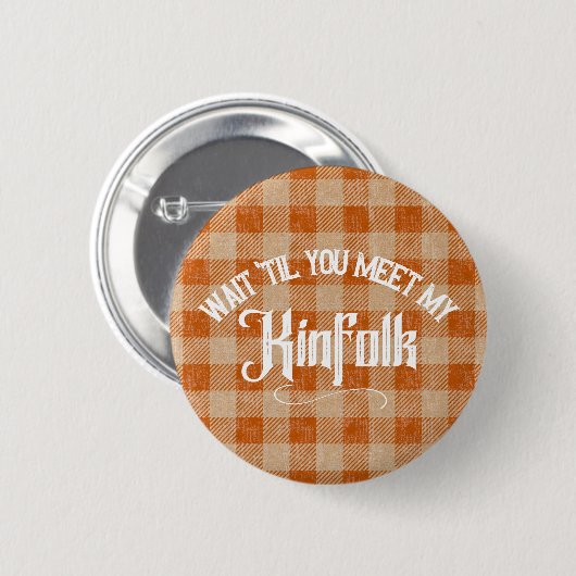 Funny trifft Kinfolk Rustikales Land Button (Vorne & Hinten)