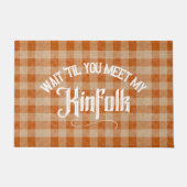 Funny trifft Kinfolk Rustikales Land Fußmatte (Vorderseite)