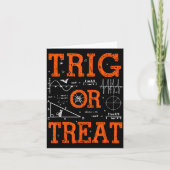 Funny Trig Or Treat Trigonometry Math Teacher Hall Karte (Vorderseite)