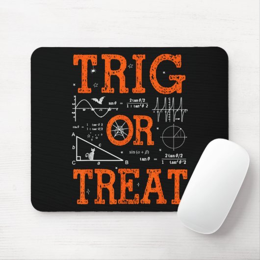 Funny Trig Or Treat Trigonometry Math Teacher Hall Mousepad (Mit Mouse)