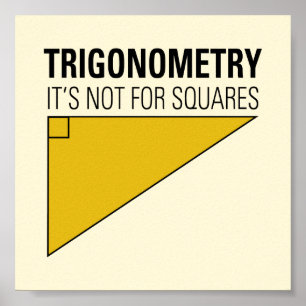 Funny Trigonometrie nicht für Quadrate Poster