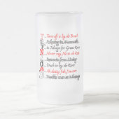 Funny Trini Beschreibung 3 Mattierte Tasse (Mittel)