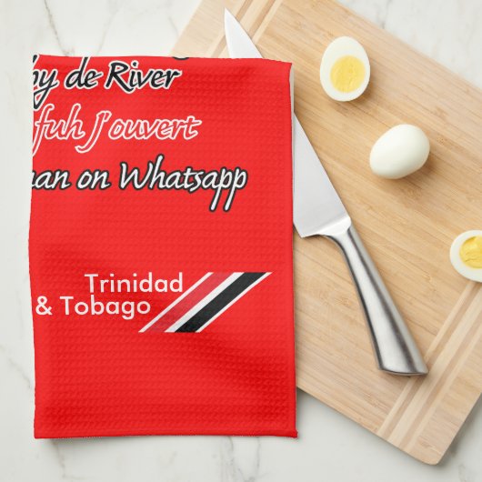 Funny Trini Description 3 Geschirrtuch (Viertel Falte)