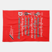 Funny Trini Description 3 Geschirrtuch (Horizontal)