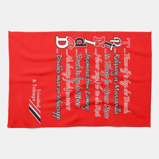 Funny Trini Description 3 Geschirrtuch (Horizontal)