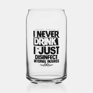 Funny Trinke Wortart Trinken Dosenglas