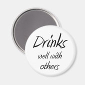 Funny trinke Zitate Witz Neuigkeiten Kühlschrankma Magnet (Vorderseite/Rückseite)