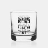 Funny Trinken Chemie Wort Kunst Whiskyglas (Rückseite)