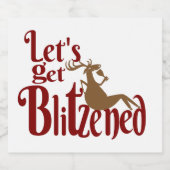 Funny trinken Rentier Feier Bierflaschenetikett (Einzelnes Label)