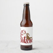 Funny trinken Rentier Feier Bierflaschenetikett (Vorderseite)