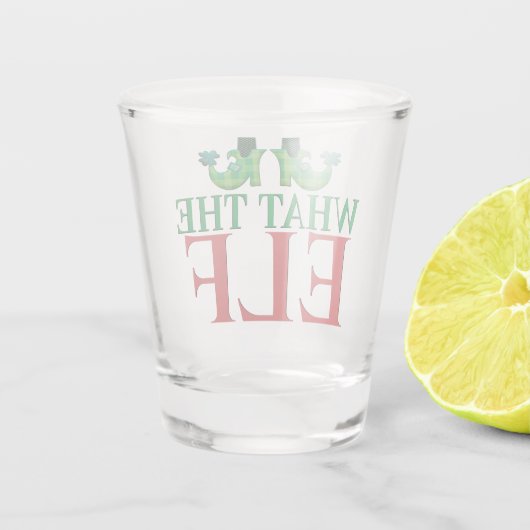 Funny trinken, was die elf Weihnachtspuppe Geschen Schnapsglas (Rückseite)