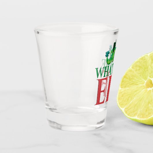 Funny trinken, was die elf Weihnachtspuppe Geschen Schnapsglas (Links)