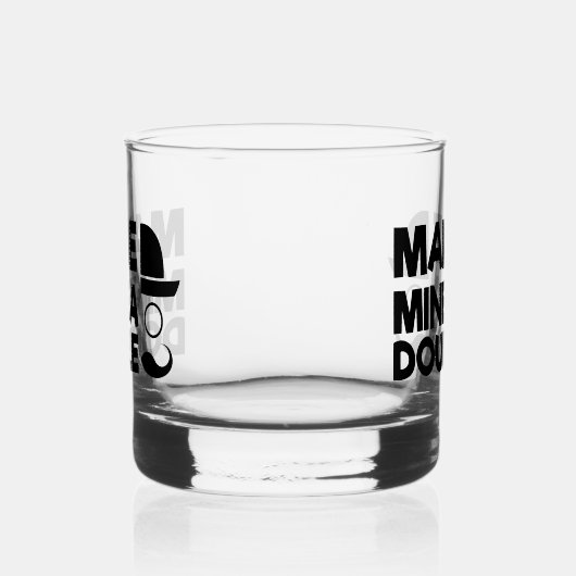 Funny trinkt Doppelwortkunst Whiskyglas (Links)