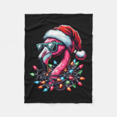 Funny Trocal Nk Flamingo Weihnachten im Juli Hawai Fleecedecke (Vorderseite)