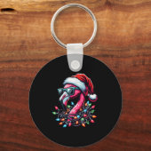 Funny Trocal Nk Flamingo Weihnachten im Juli Hawai Schlüsselanhänger (Vorderseite)