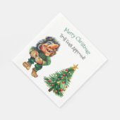 Funny Troll Weihnachts-Party Skandinavier Stil Serviette (Ecke)