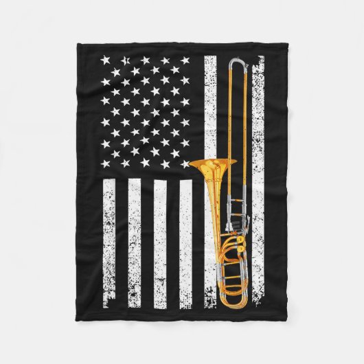 Funny Trombone Design For Men Women Musician Tromb Fleecedecke (Vorderseite)