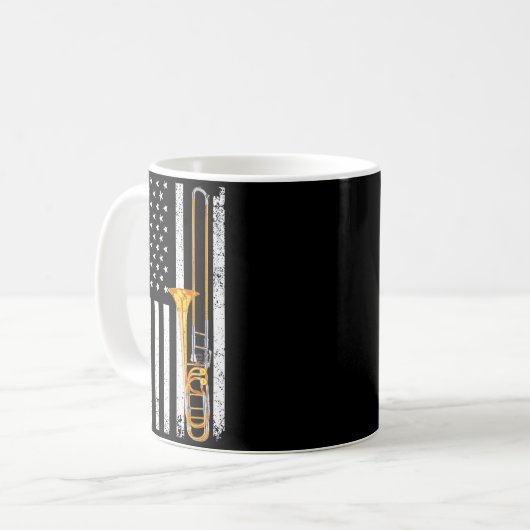 Funny Trombone Design For Men Women Musician Tromb Kaffeetasse (Vorderseite Links)
