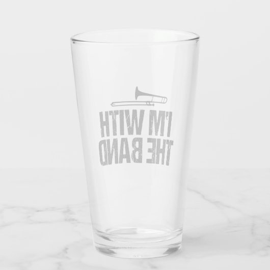 Funny Trombone Player Glas (Rückseite)