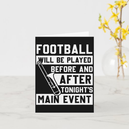 Funny Trombone Player Marching Band Karte (Gelbe Blume)