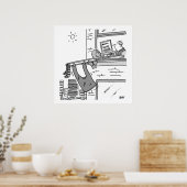 Funny Trombone Player Musician Poster (Küche)