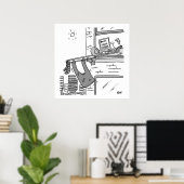 Funny Trombone Player Musician Poster (Heimbüro)