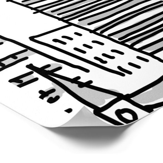 Funny Trombone Player Musician Poster (Ecke)