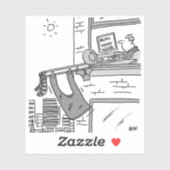 Funny Trombone Player Musiker Aufkleber (Blatt)