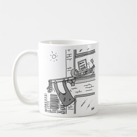 Funny Trombone Player Musiker Kaffeetasse (Links)