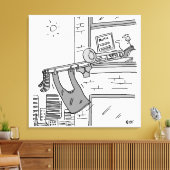 Funny Trombone Player Musiker Leinwanddruck (Insitu (Wohnzimmer))
