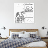 Funny Trombone Player Musiker Leinwanddruck (Insitu (Schlafzimmer))