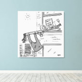 Funny Trombone Player Musiker Leinwanddruck (Insitu (Holzboden))