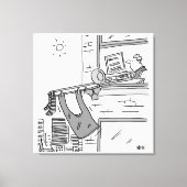 Funny Trombone Player Musiker Leinwanddruck (Vorderseite)