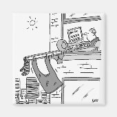 Funny Trombone Player Musiker Magnet (Vorne)